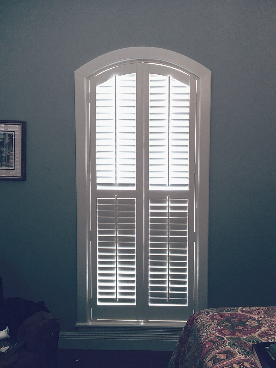arch top shutters